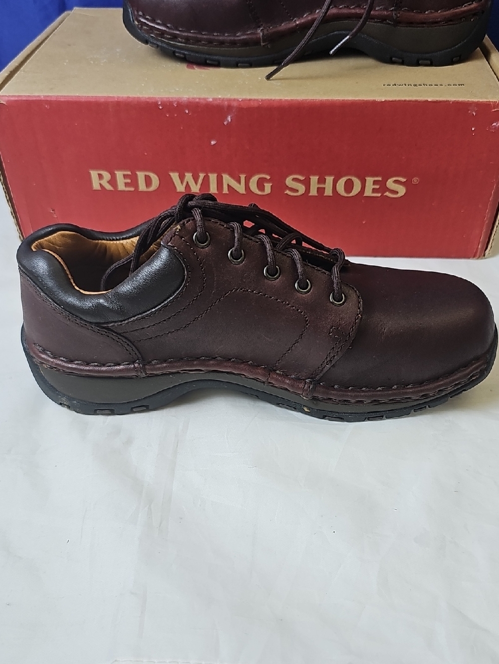 Red Wing Shoes Women's Brown Leather Lace-Up Slip-On Loafer